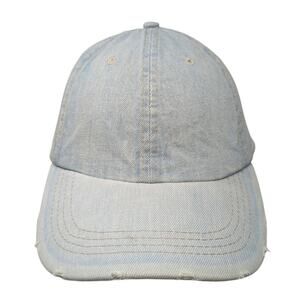 Maurices Slideback Baseball Cap Blue One Size Adjustable 6 Panel Distressed